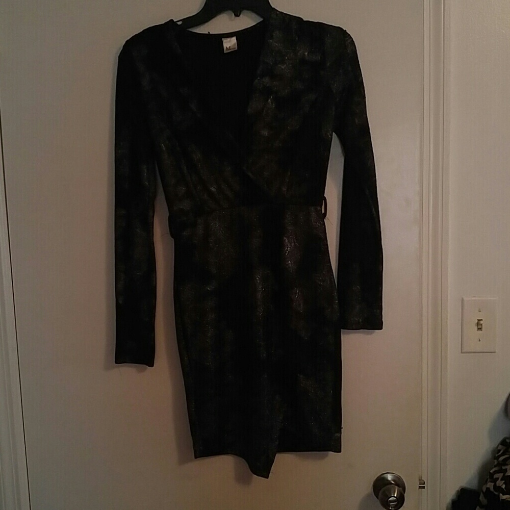 Monaco USA black sparkly dress